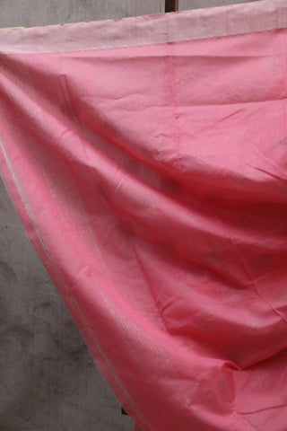 Pink Chanderi Tissue Silk Saree-SRPCTSS89