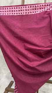 Magenta HBP Cotton Saree - SRMCS1936