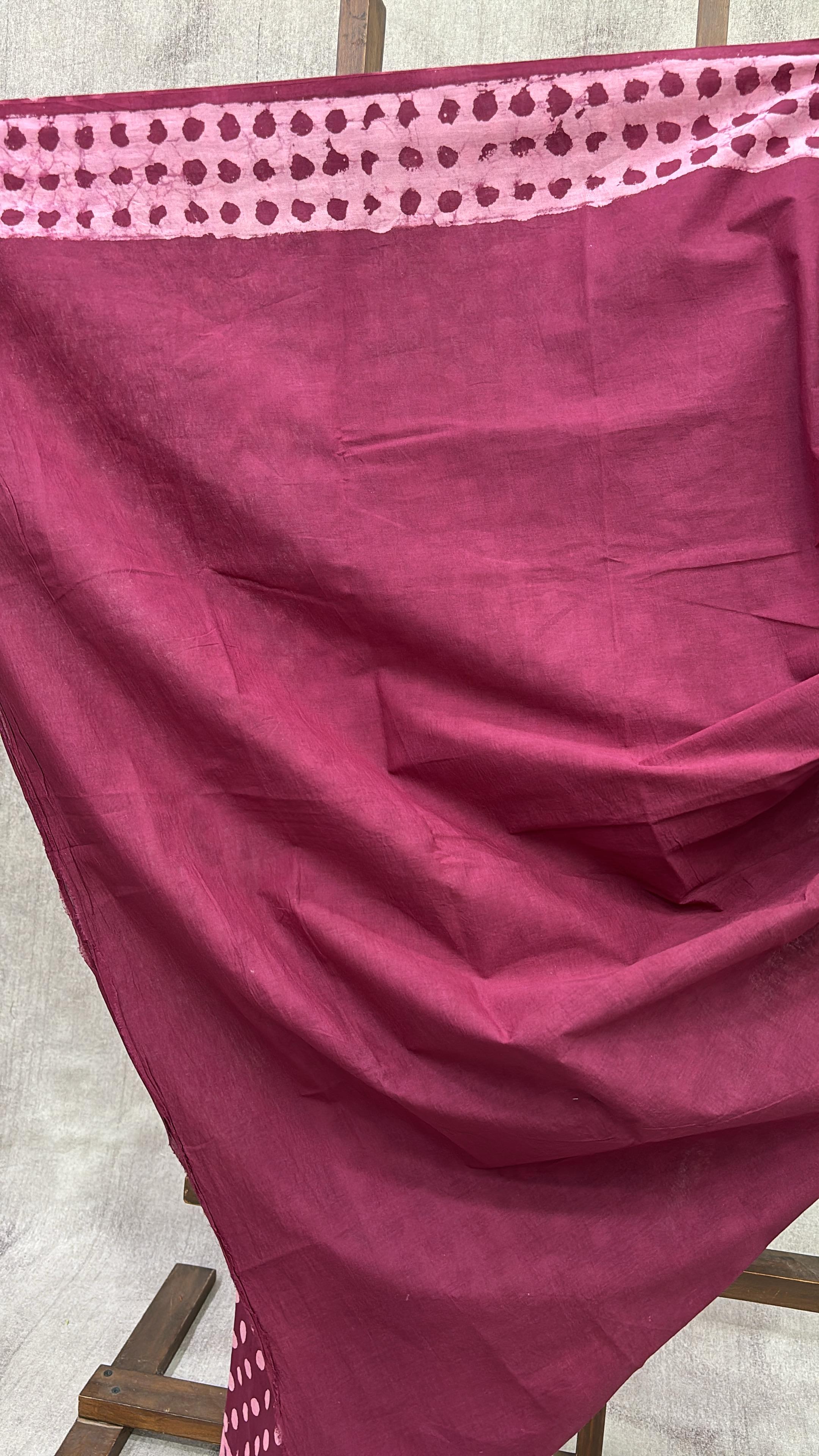 Magenta HBP Cotton Saree - SRMCS1936