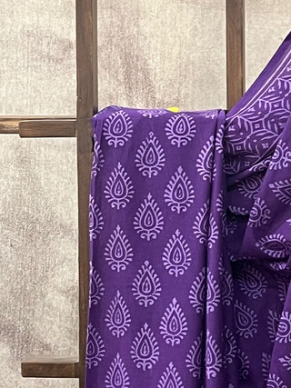 Purple HBP Cotton Saree - SRPCS1722