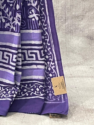 Lavender HBP Cotton Saree - SRLCS1724