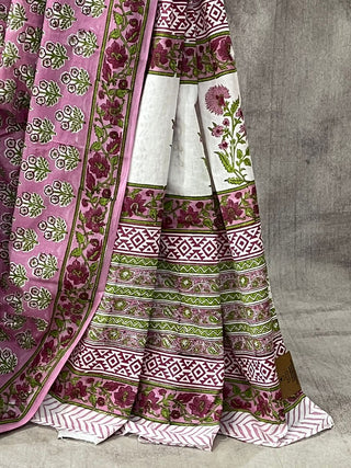 Pink HBP Cotton Saree - SRPCS1698