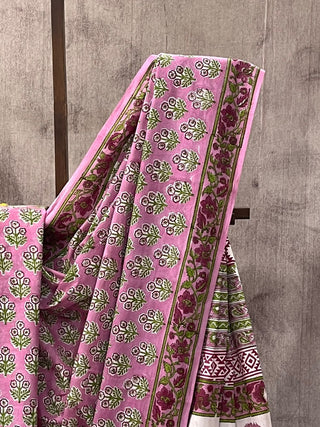 Pink HBP Cotton Saree - SRPCS1698