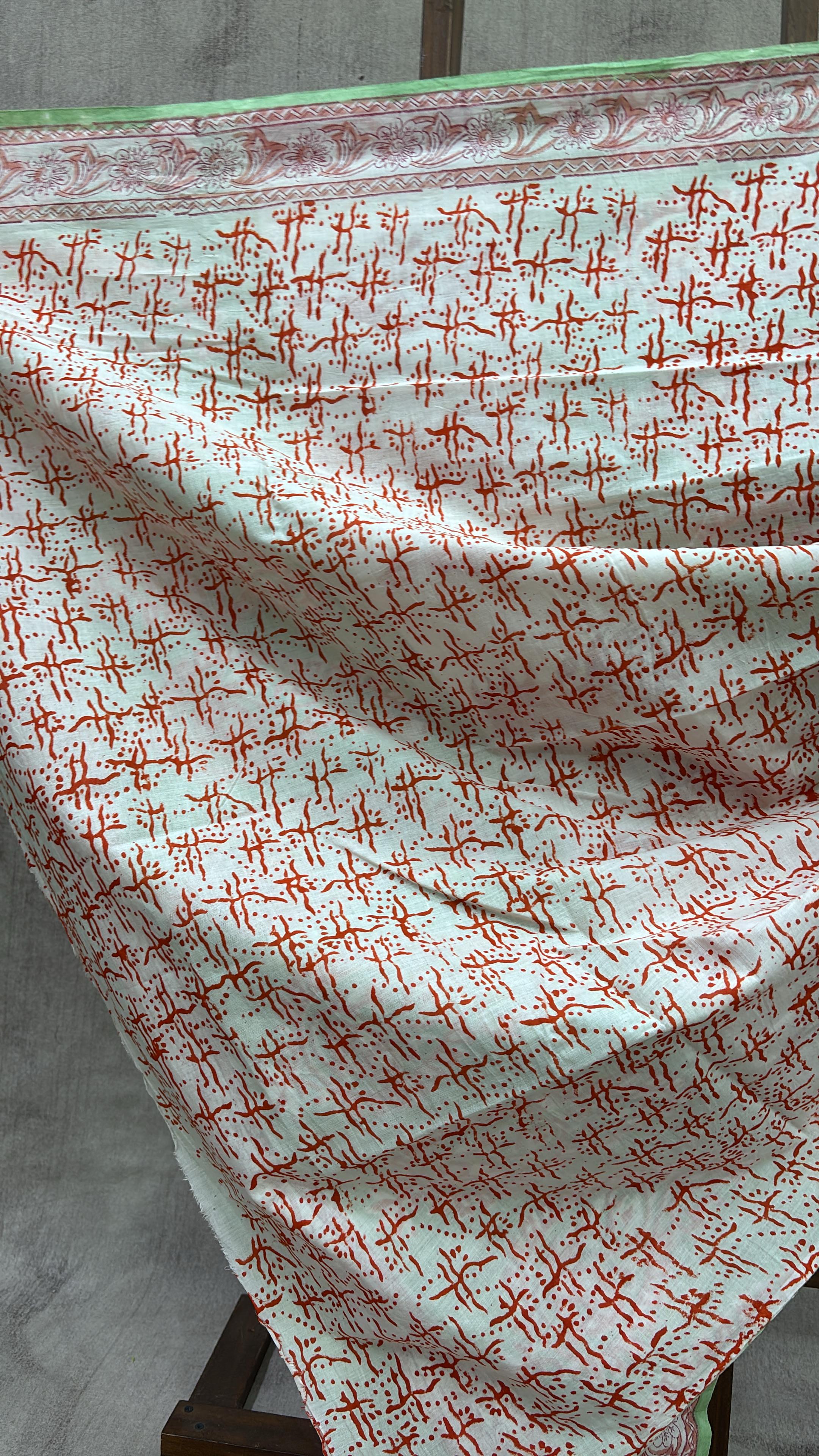 Green HBP Cotton Saree - SRGCS1965