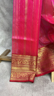 Rose Pink Chanderi Silk Saree - SRRPCSS216