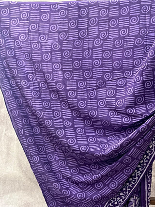 Lavender HBP Cotton Saree - SRLCS1724