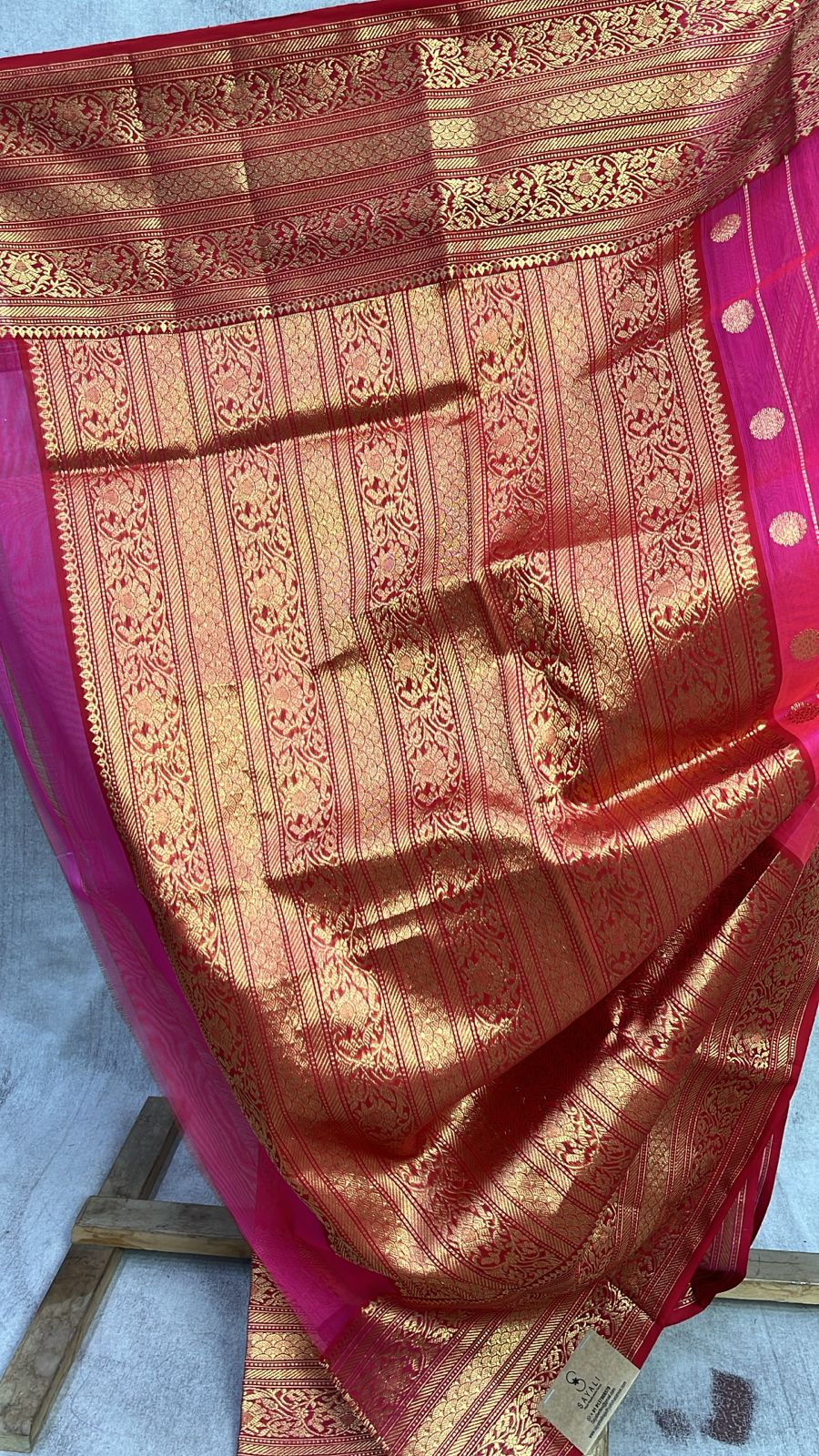 Rose Pink Chanderi Silk Saree - SRRPCSS216