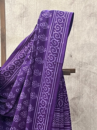 Purple HBP Cotton Saree - SRPCS1721