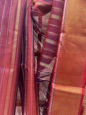 Two Tone Maroon Chanderi Silk Saree - SRTTMCSS175