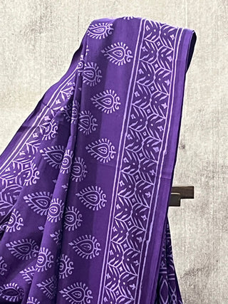 Purple HBP Cotton Saree - SRPCS1722