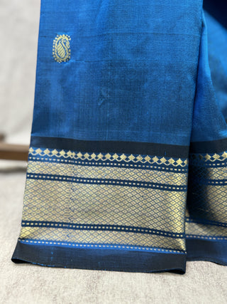 Blue Silk Paithani Saree-SRBSPS200