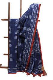 Blue HBP Cotton Saree-SRBCS184