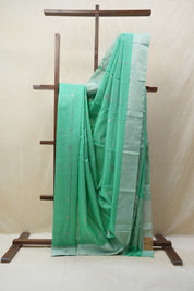 Green Chanderi Cotton Silk Saree - SRGCSS431