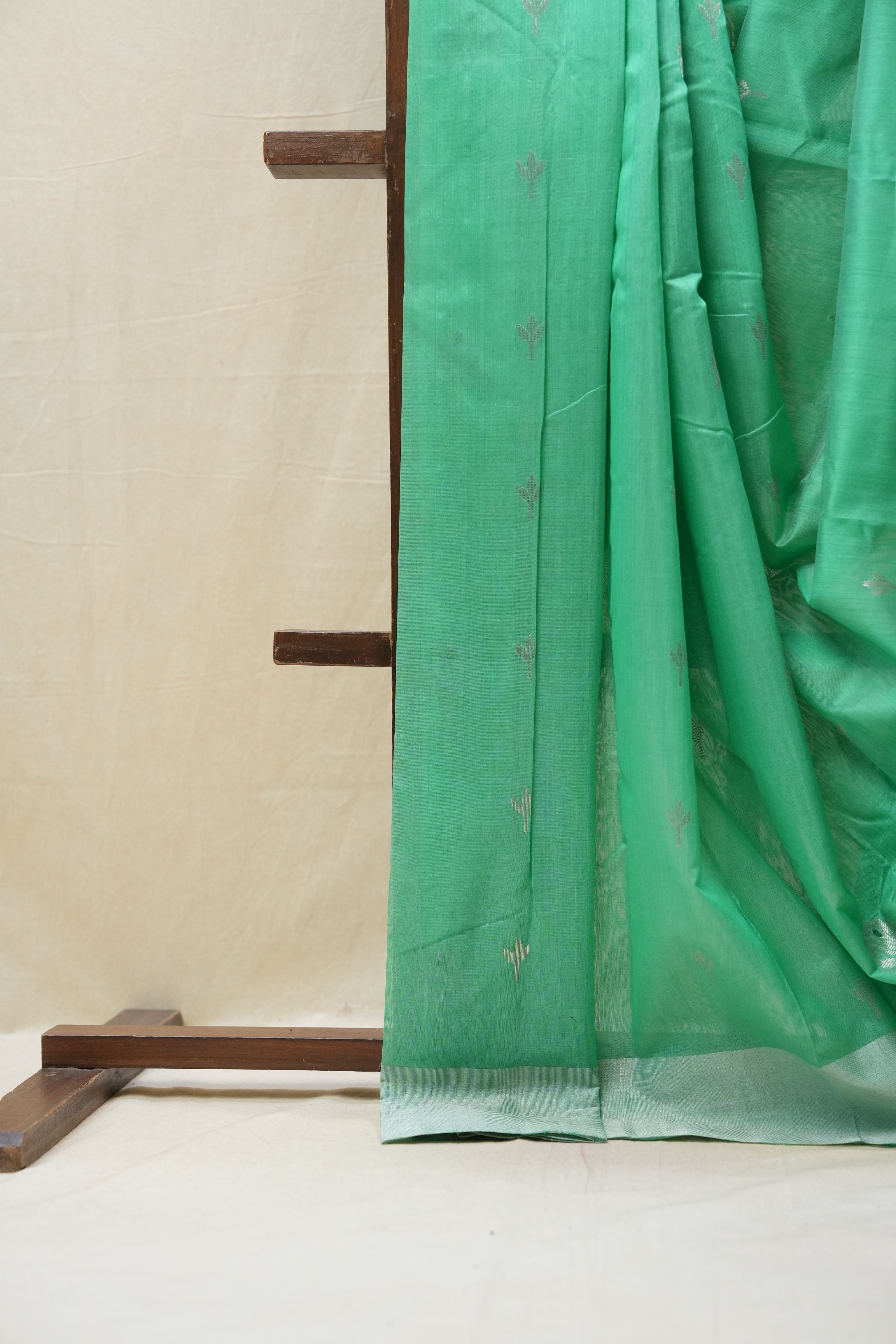 Green Chanderi Cotton Silk Saree - SRGCSS431