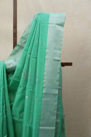 Green Chanderi Cotton Silk Saree - SRGCSS431
