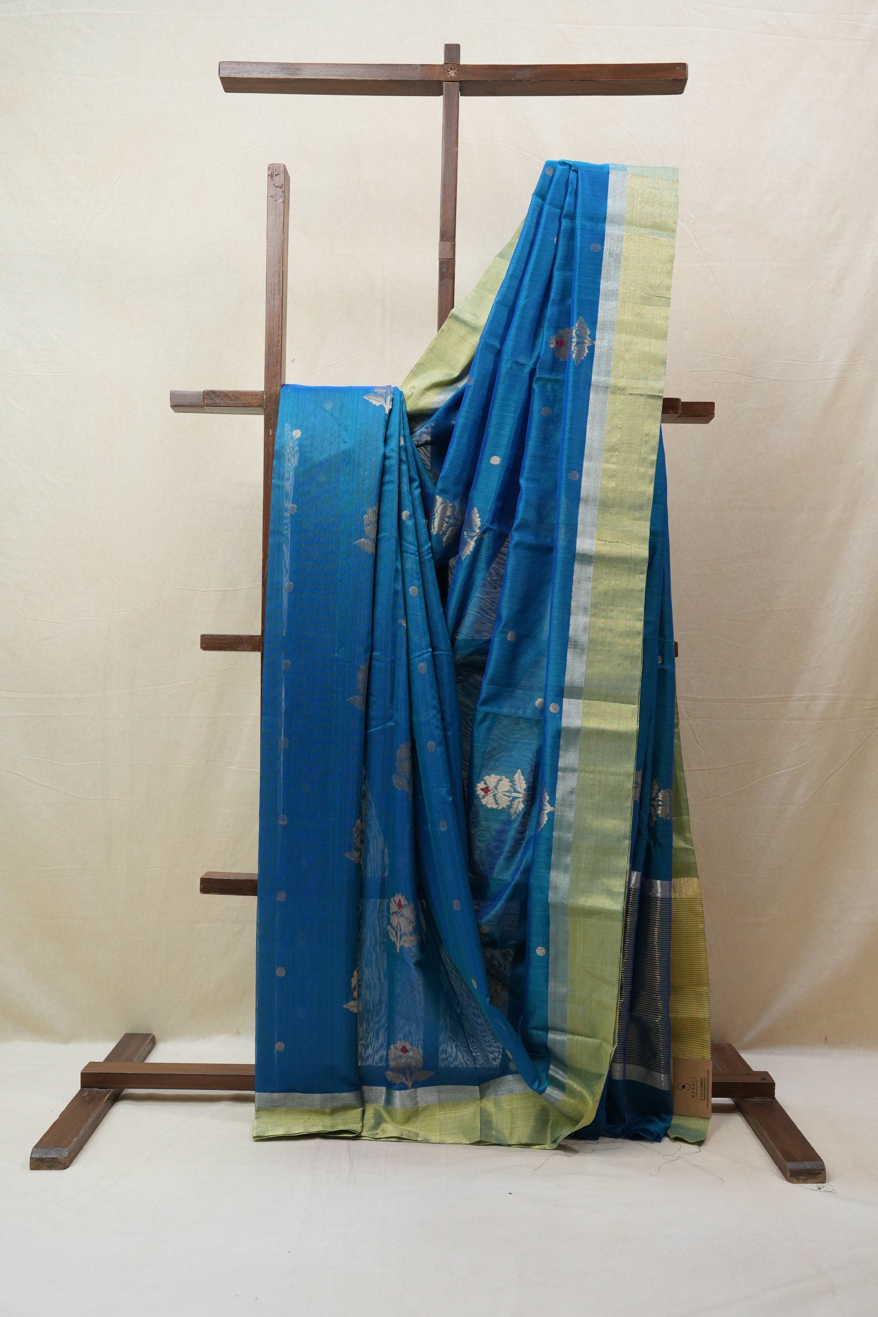 Blue Chanderi Cotton Silk Saree - SRBCSS424