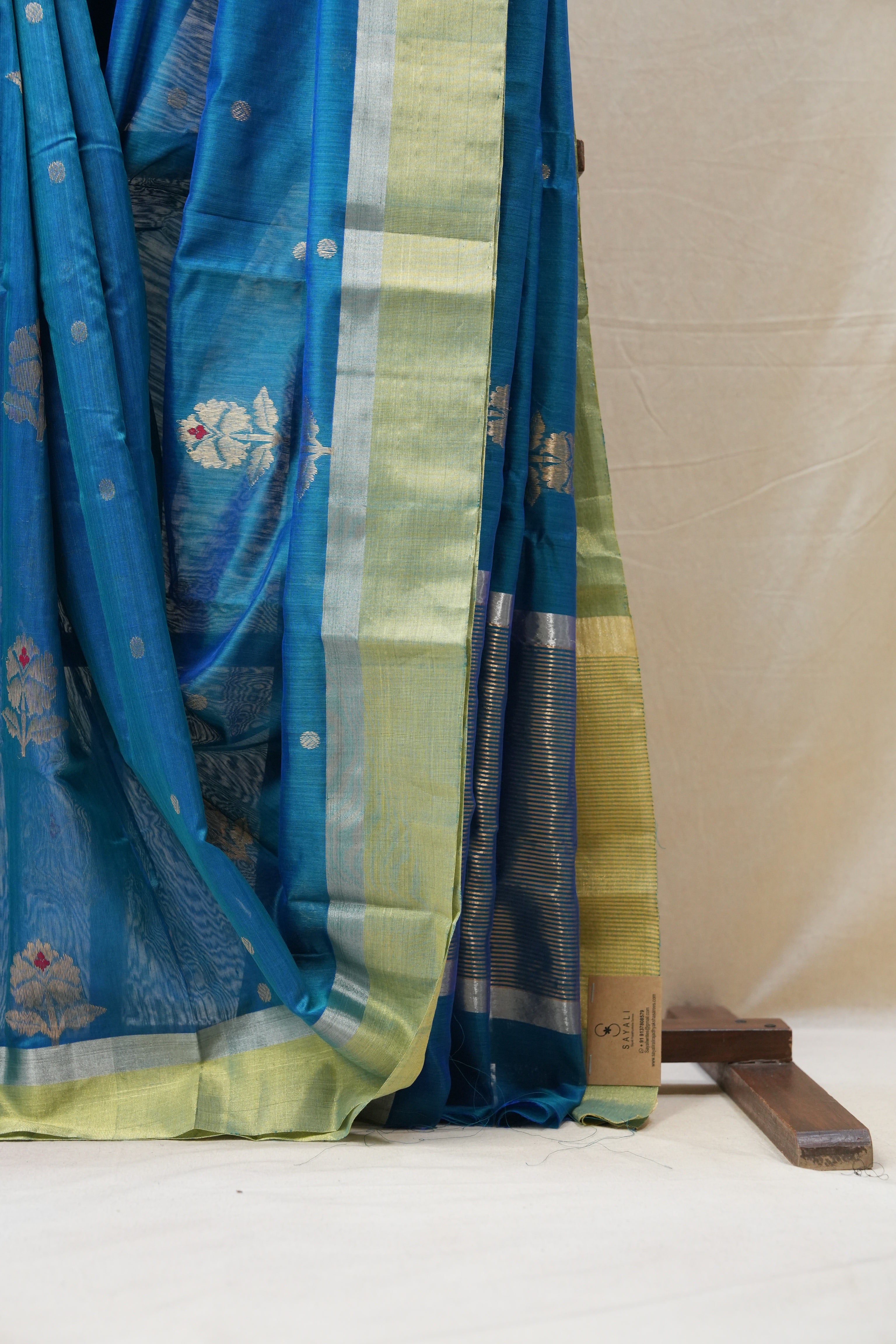 Blue Chanderi Cotton Silk Saree - SRBCSS424