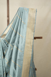 Metallic Blue Banarasi Silk Saree - SRMBBSS837
