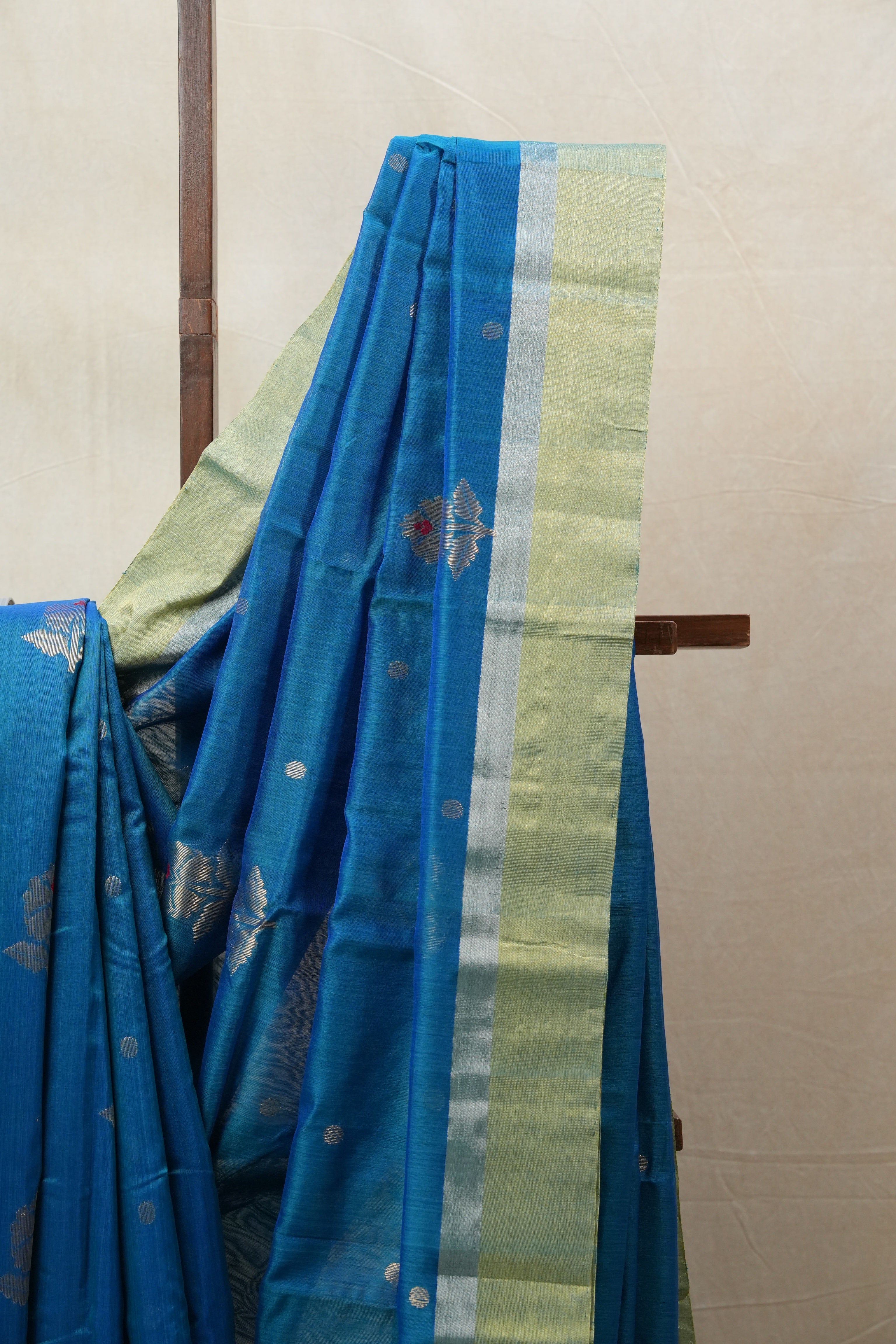 Blue Chanderi Cotton Silk Saree - SRBCSS424