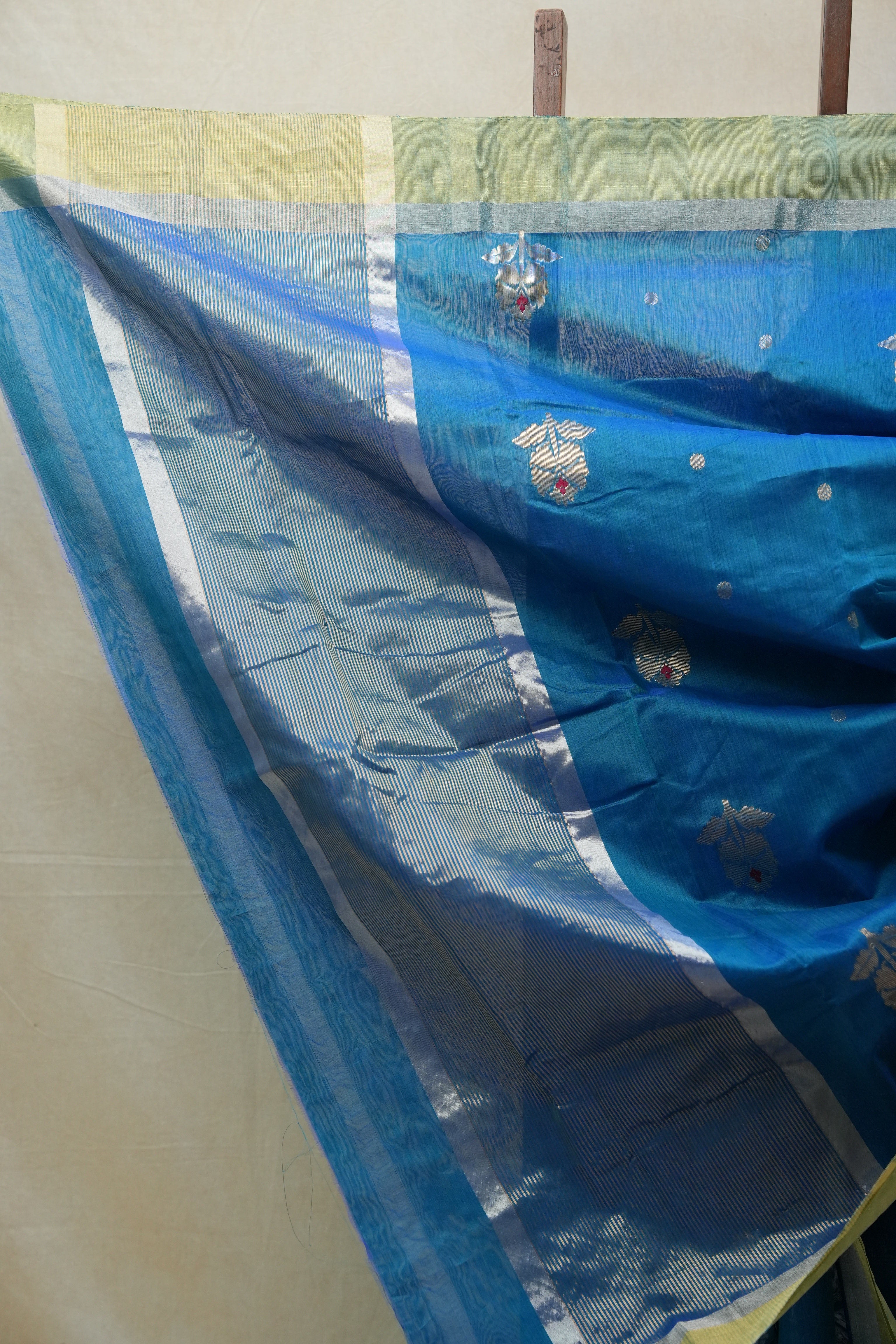 Blue Chanderi Cotton Silk Saree - SRBCSS424
