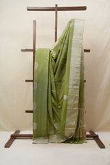 Mint Green Chanderi Cotton Silk Saree - SRMGCSS423
