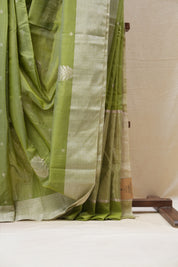 Mint Green Chanderi Cotton Silk Saree - SRMGCSS423