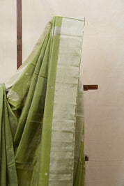 Mint Green Chanderi Cotton Silk Saree - SRMGCSS423