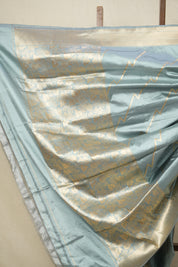 Metallic Blue Banarasi Silk Saree - SRMBBSS837