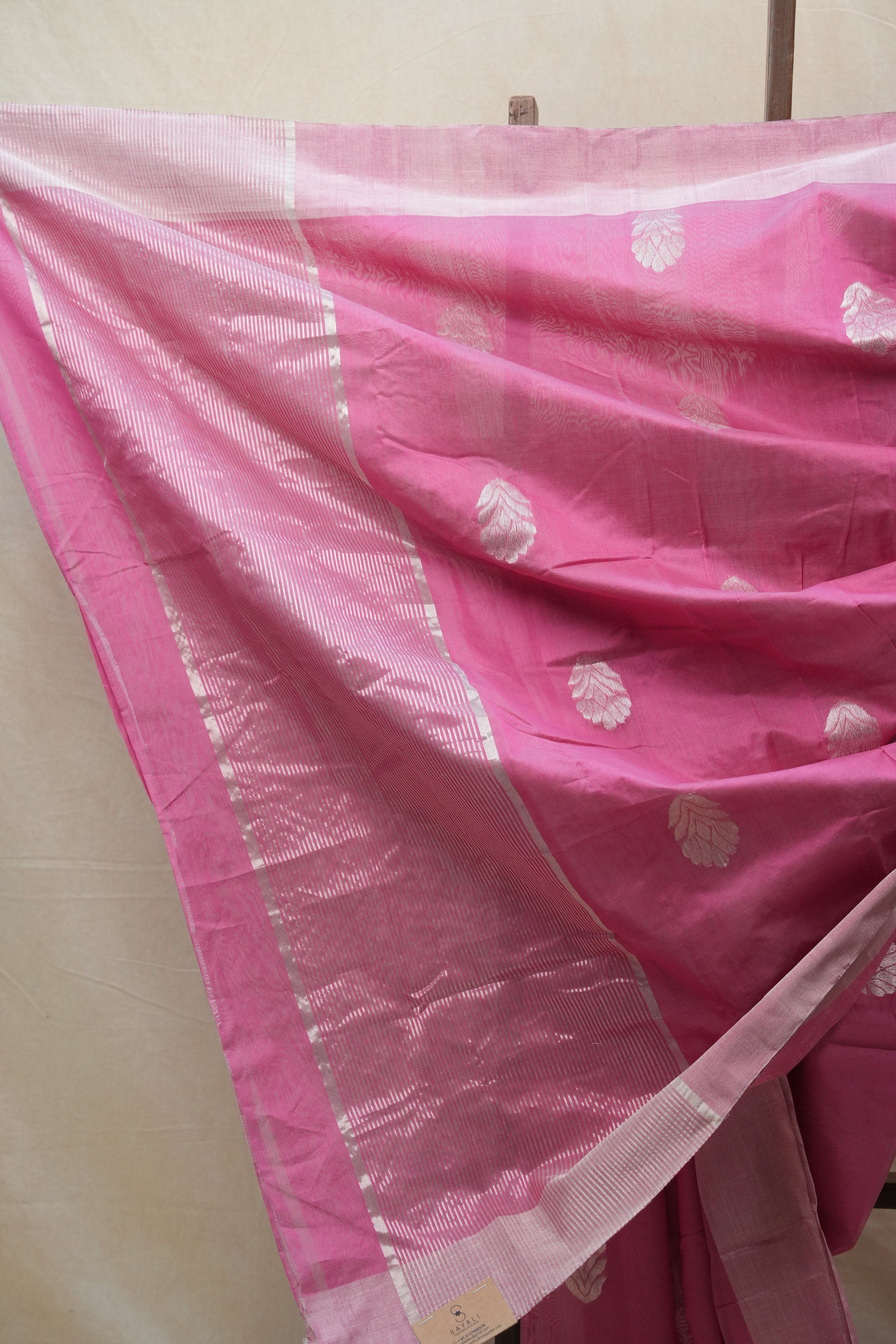 Pink Chanderi Cotton Silk Saree - SRPCSS429