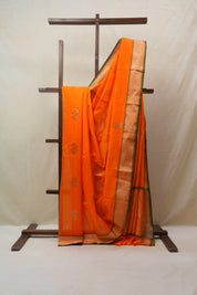 Orange Chanderi Cotton Silk Saree - SROCSS428