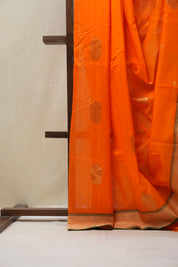 Orange Chanderi Cotton Silk Saree - SROCSS428