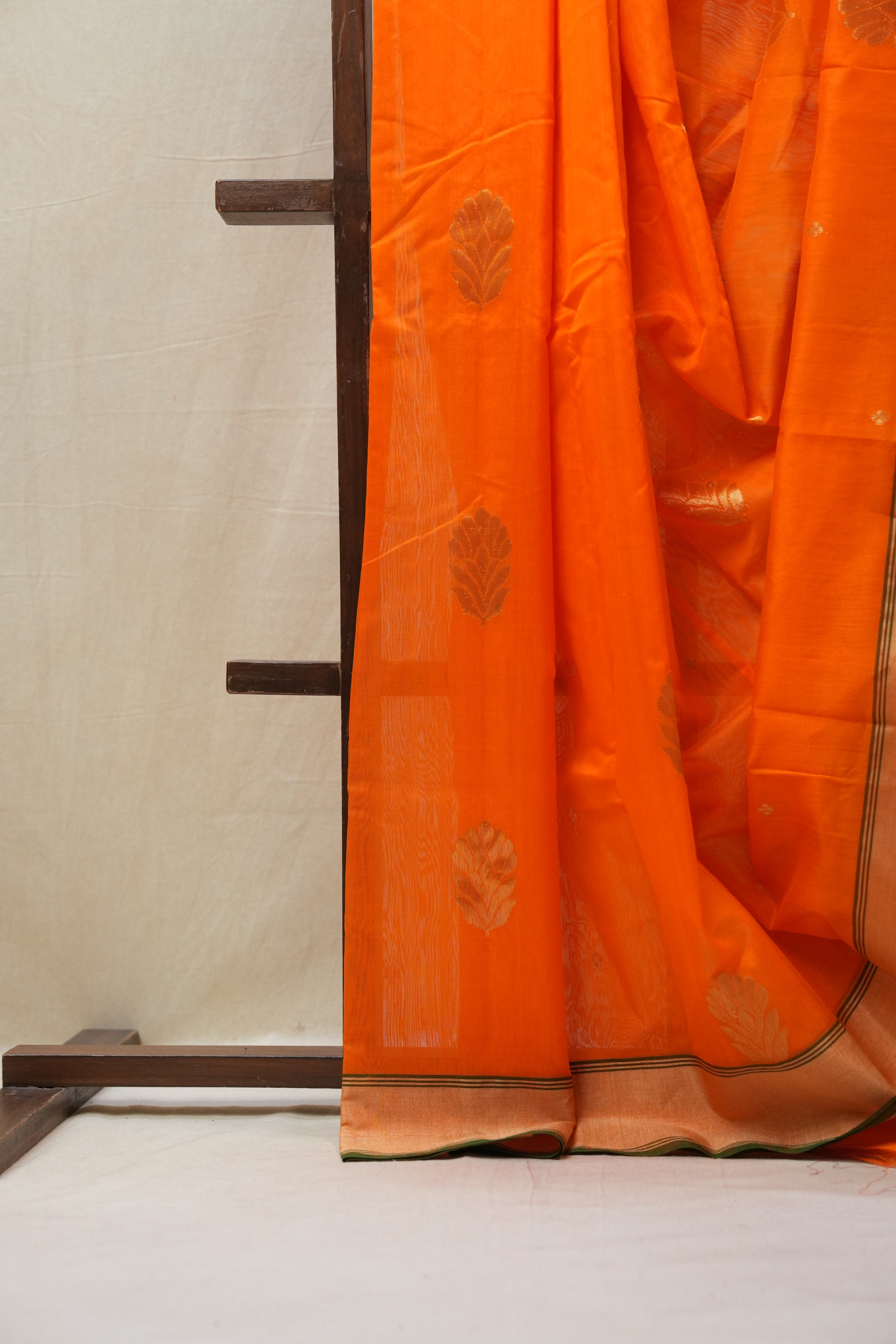 Orange Chanderi Cotton Silk Saree - SROCSS428