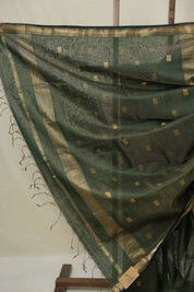 Green Maheshwari Tissue Saree - SRGMTS725