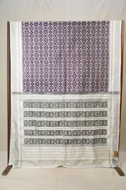 Grey Purple Pochampalli Silk Ikat Saree - SRGPPSIS297