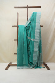 Teal Green Chanderi Cotton Silk Saree - SRTGCSS437