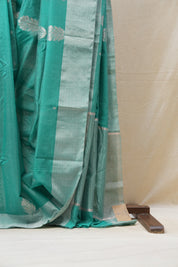 Teal Green Chanderi Cotton Silk Saree - SRTGCSS437