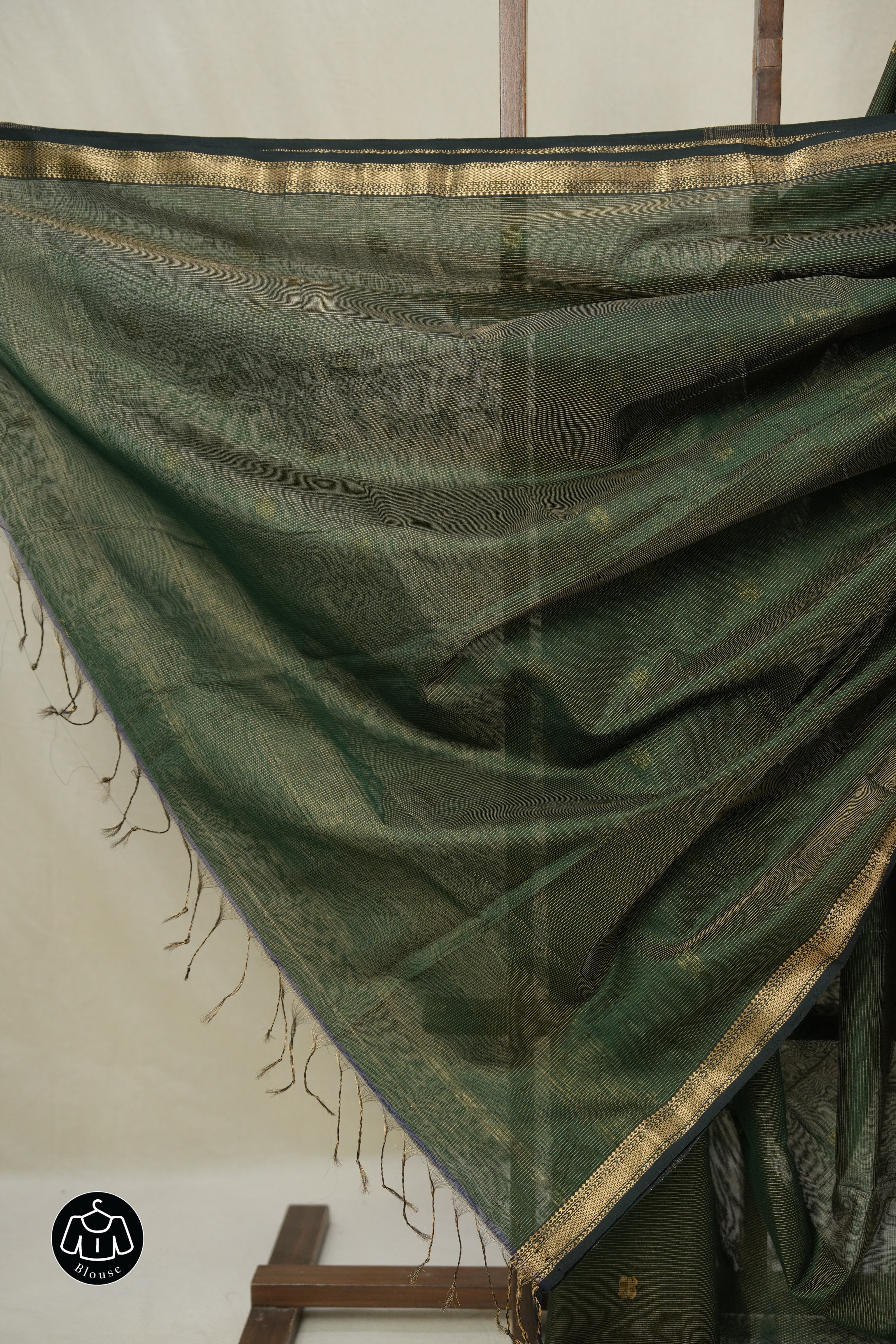 Green Maheshwari Tissue Saree - SRGMTS725