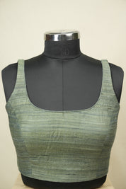 Sage Green Matka Silk Blouse - SRSGMSB04