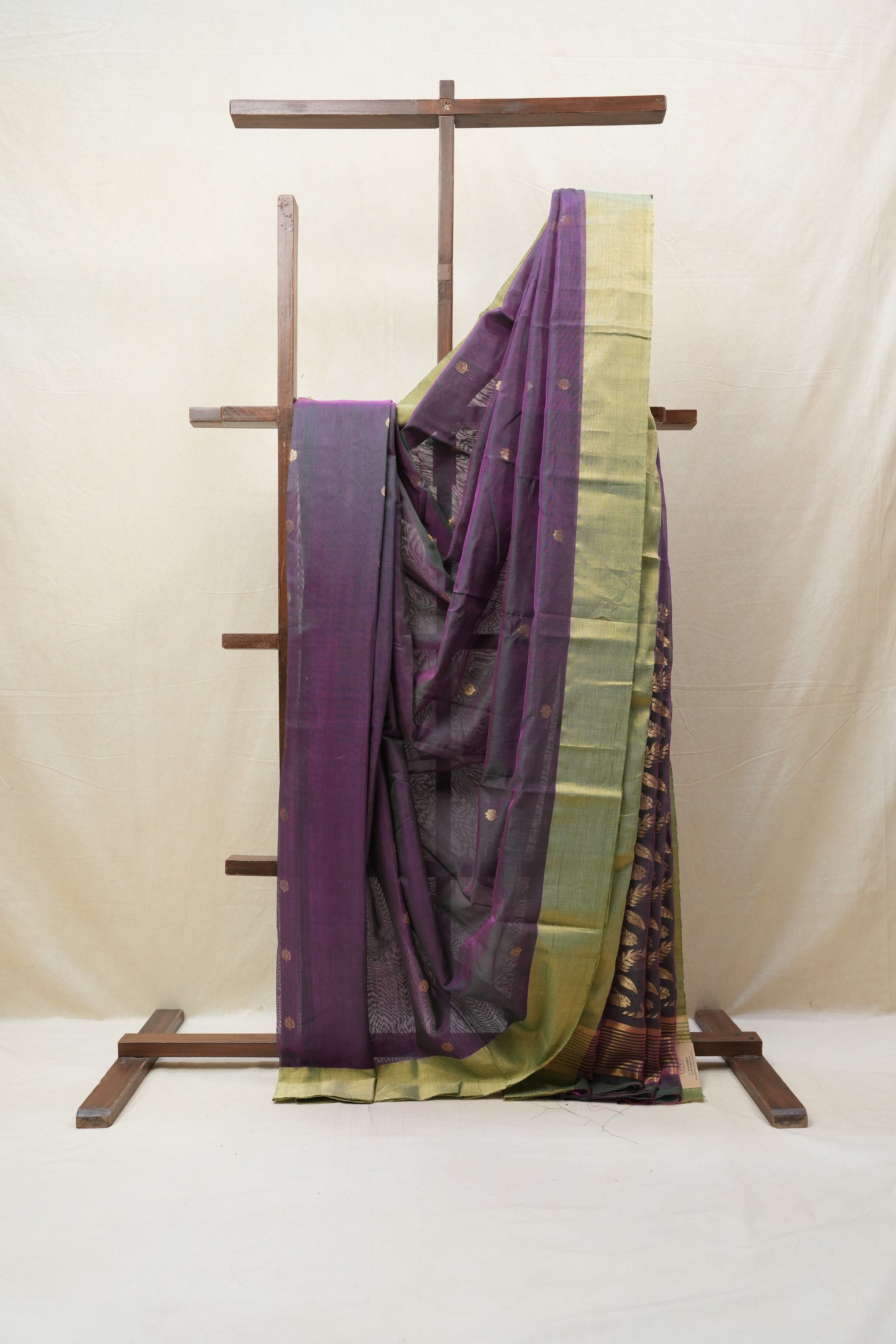 Two Tone Purple Chanderi Cotton Silk Saree - SRTTPCSS435
