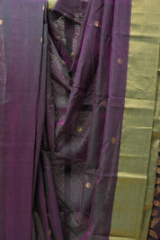 Two Tone Purple Chanderi Cotton Silk Saree - SRTTPCSS435