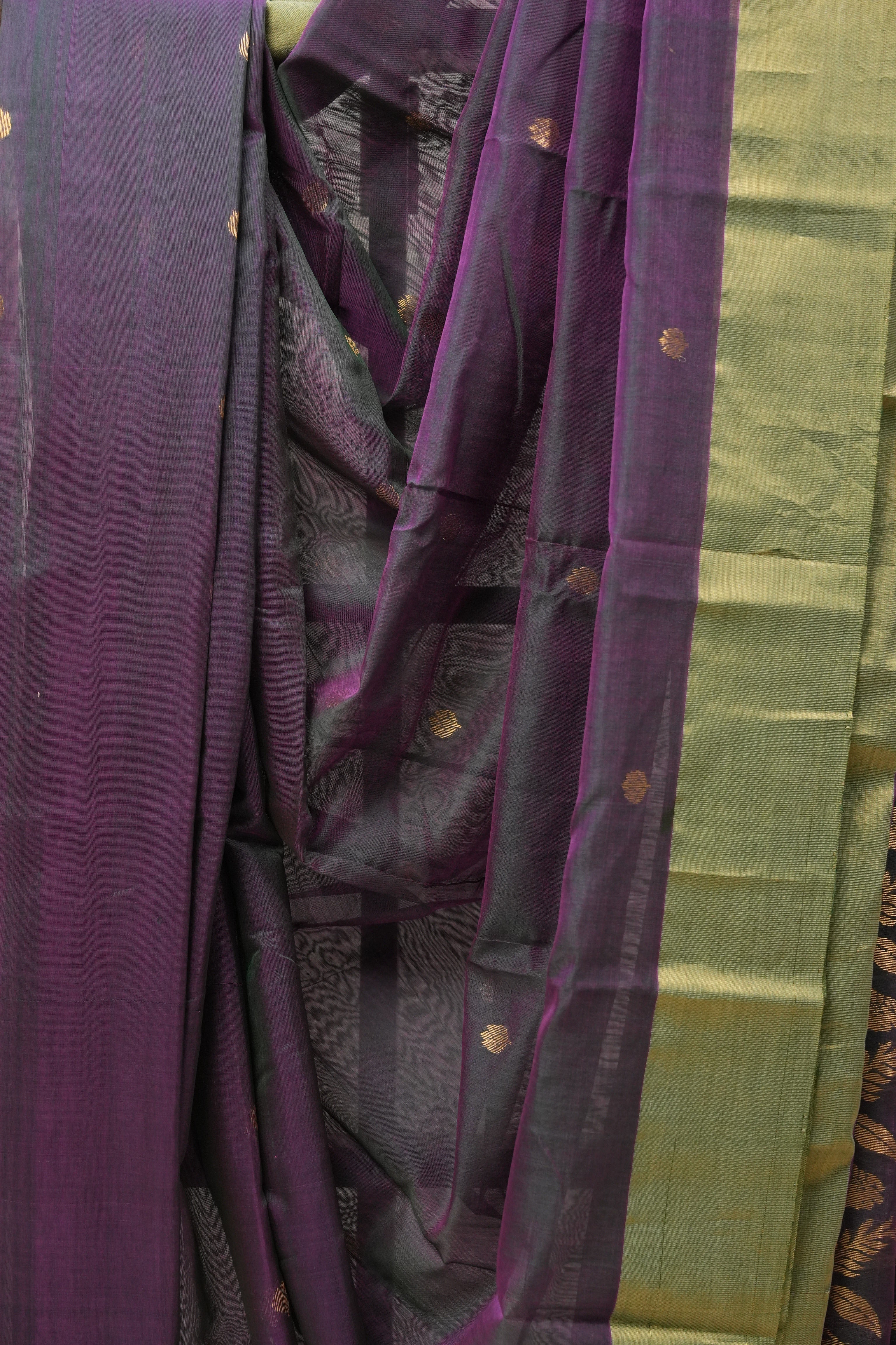 Two Tone Purple Chanderi Cotton Silk Saree - SRTTPCSS435