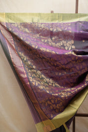Two Tone Purple Chanderi Cotton Silk Saree - SRTTPCSS435