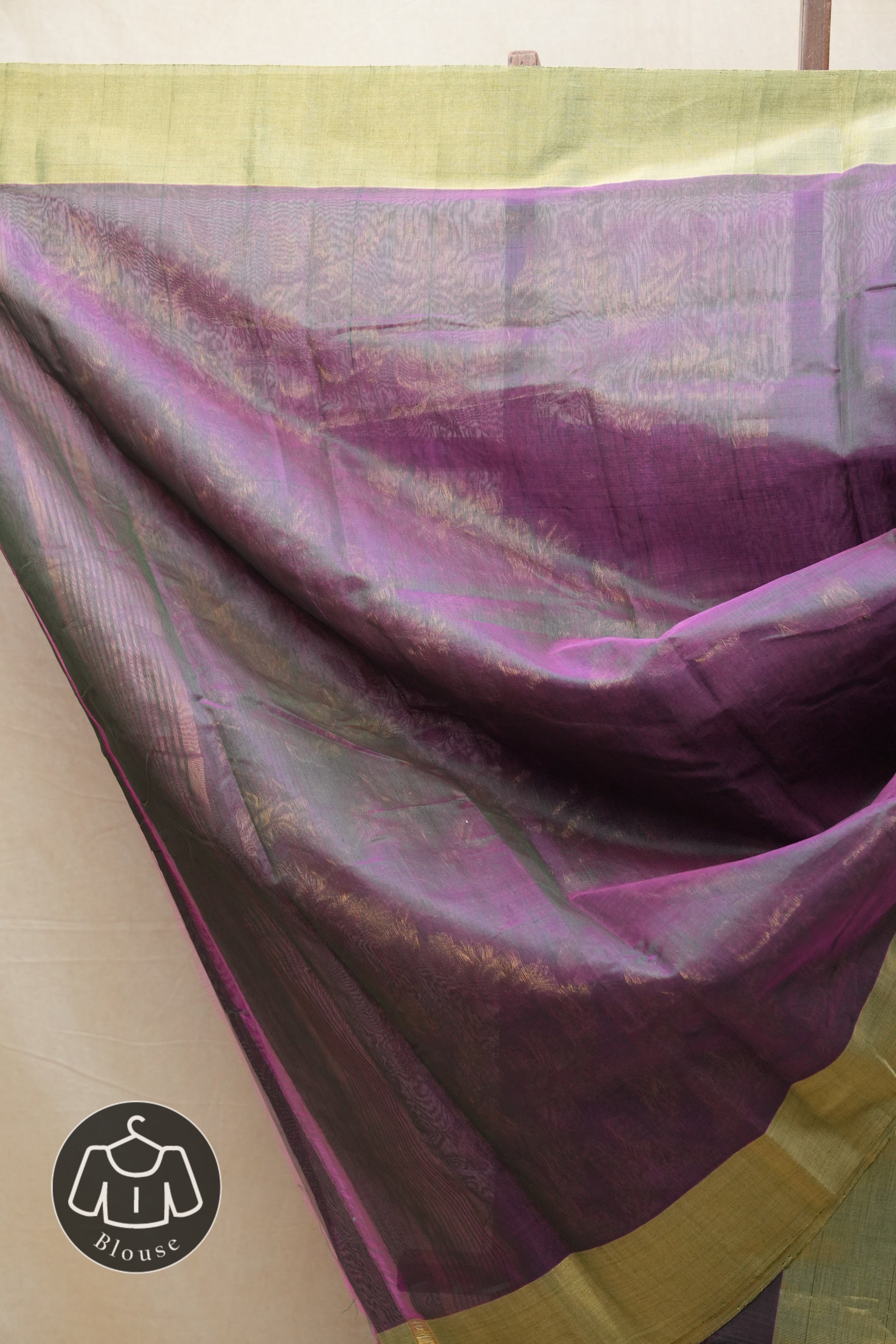 Two Tone Purple Chanderi Cotton Silk Saree - SRTTPCSS435
