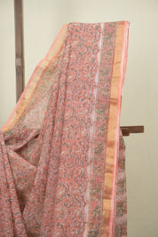 Peach Kota Doria Saree - SRPKDS310