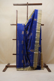 Dark Blue Chanderi Cotton Silk Saree - SRDBCSS436
