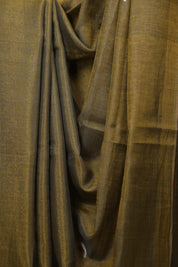 Olive Gold Tissue Linen Jamdani Saree - SROGTLJS202