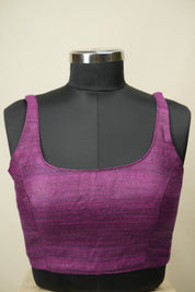 Purple Matka Silk Blouse - SRPMSB06