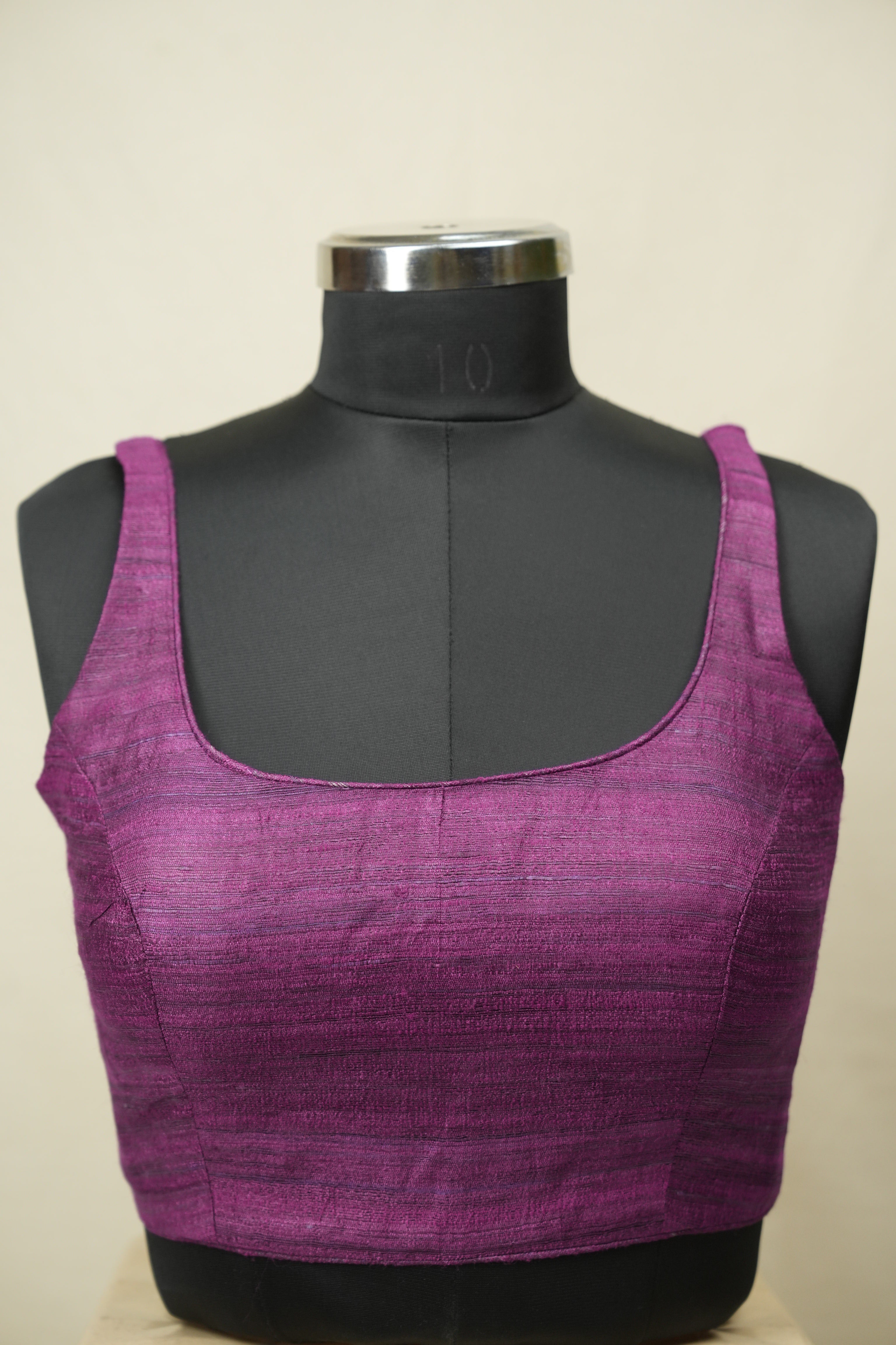 Purple Matka Silk Blouse - SRPMSB06