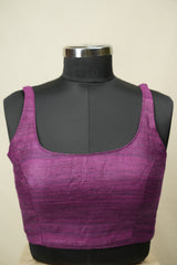 Purple Matka Silk Blouse - SRPMSB06