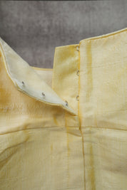 Pastel Yellow Raw Silk Blouse-SRPYRSB9